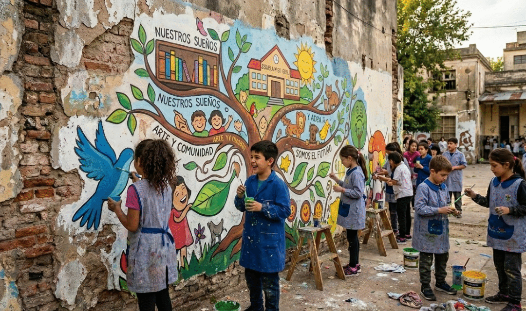 Muralismo escolar: una solución económica para renovar la institución
