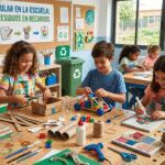 Educación ambiental con materiales reciclados