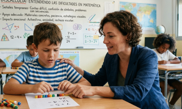 Señales de discalculia que docentes y familias deben conocer