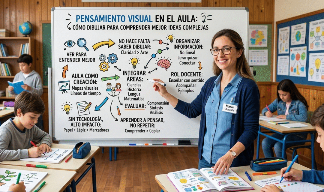 Organizar ideas con dibujos en la escuela