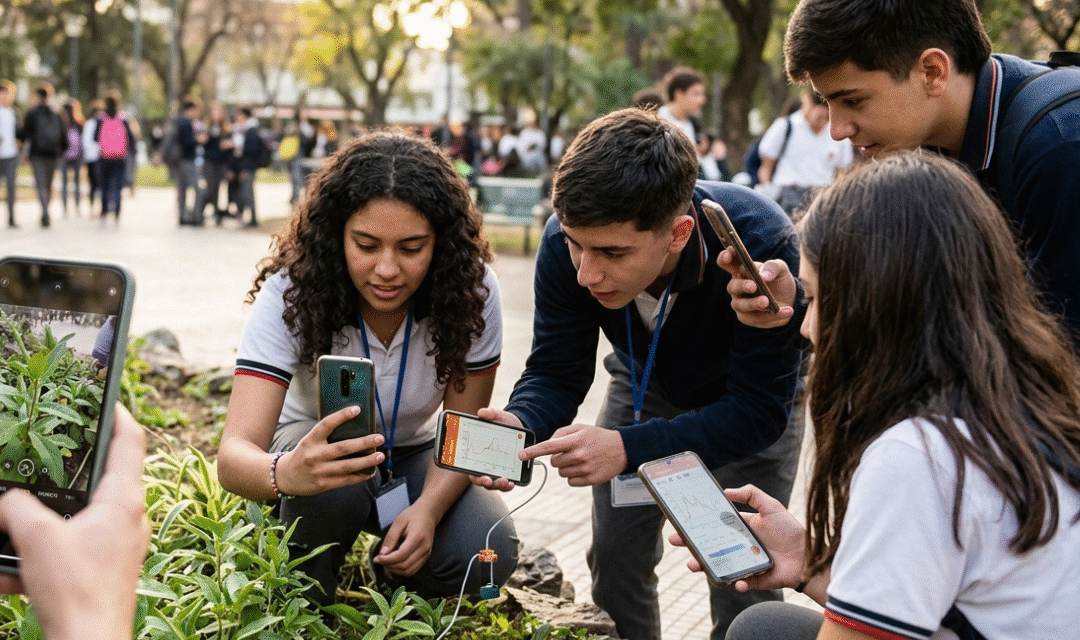 Experimentos escolares con apps y sensores móviles