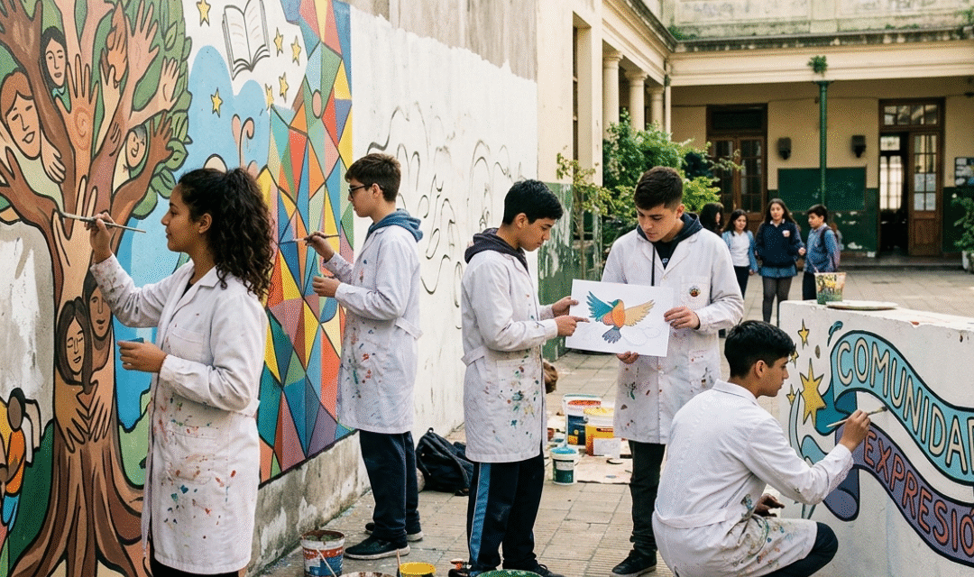 Murales escolares para transformar espacios y mejorar la convivencia