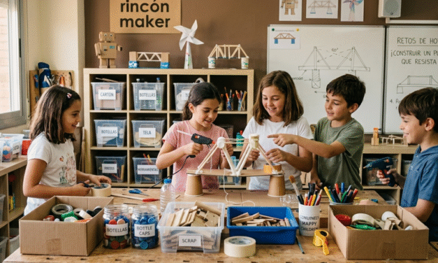 Rincón de invención en la escuela con bajo presupuesto
