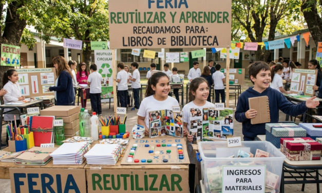 La idea que permite financiar materiales educativos con reciclaje